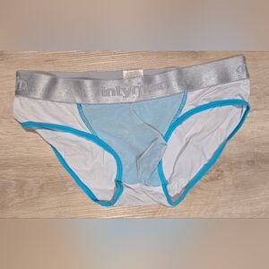 Light Blue And White Men's Briefs